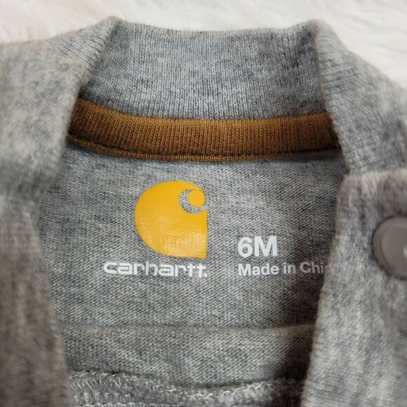 Carhartt Gray One Piece Outfit  Size 6M - Picture 3 of 6